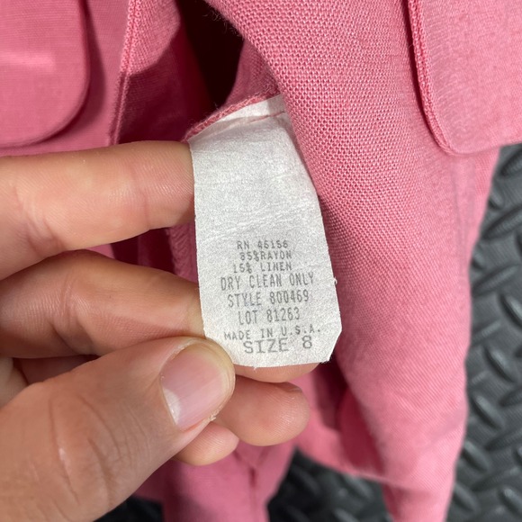 Vintage Christy Girl Red Sleeveless Business Casual‎ Made USA Suit Vest Jacket 8 - Picture 4 of 7